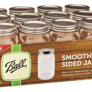 Ball® Smooth Sided Wide Mouth Pint Jar 12 Counts Case 1