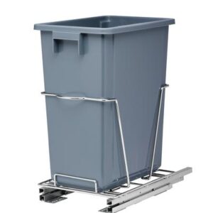 Gray 32-quart Soft-Close Single Rollout Trash Bin 2