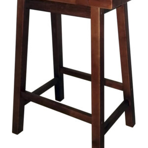 24" Wood Saddle Stool