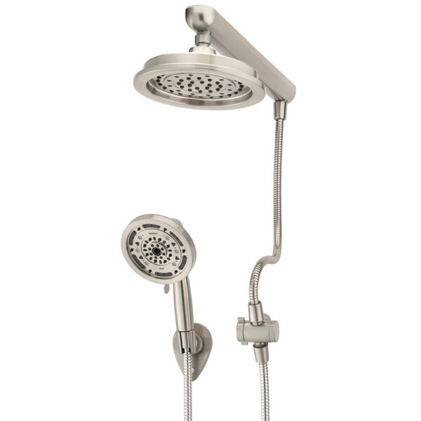 Oxygenics® RainBar® with Burst® 7-1 2 Brushed Nickel Rain Showerhead with Handheld Showerhead Combo