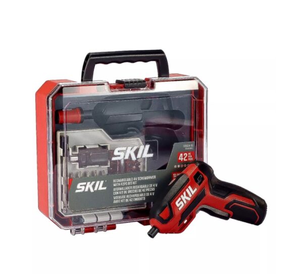 SKIL 4V Pilot Screwdriver with 42-Pc. Bit Kit Case