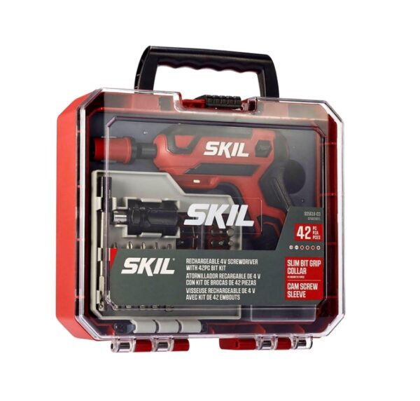 SKIL 4V Pilot Screwdriver with 42-Pc. Bit Kit Case