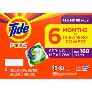 Tide PODS Laundry Detergent, Spring Meadow, 168 ct