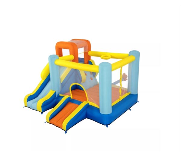 Wonder Hoops 10' Inflatable Bounce House Park with Basketball and Slide