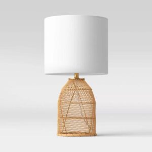 Rattan Diagonal Weave Table Lamp Tan - Opalhouse™ 4