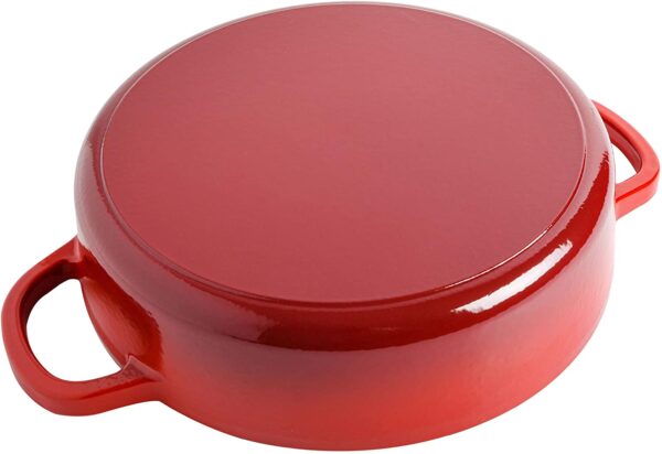 Crock Pot Artisan Enameled Cast Iron Braiser W Lid, 5 Quart, Scarlet Red 8