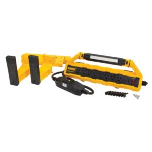 DEWALT Yellow Black 15 Amp GFCI Power Station w Detachable Work Light & Cord Minder Kit 5