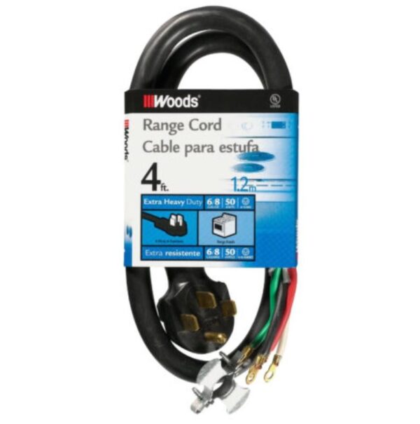 Woods 50 AMP Range Replacement Power Cord blackj