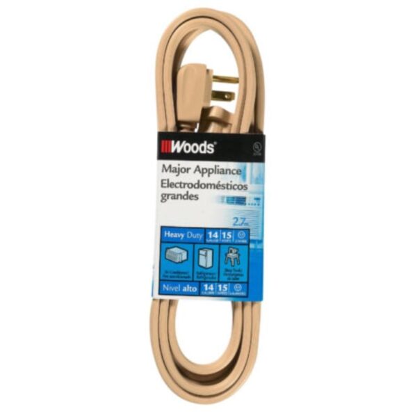 Woods Air Conditioner Refrigerator Replacement Power Cord