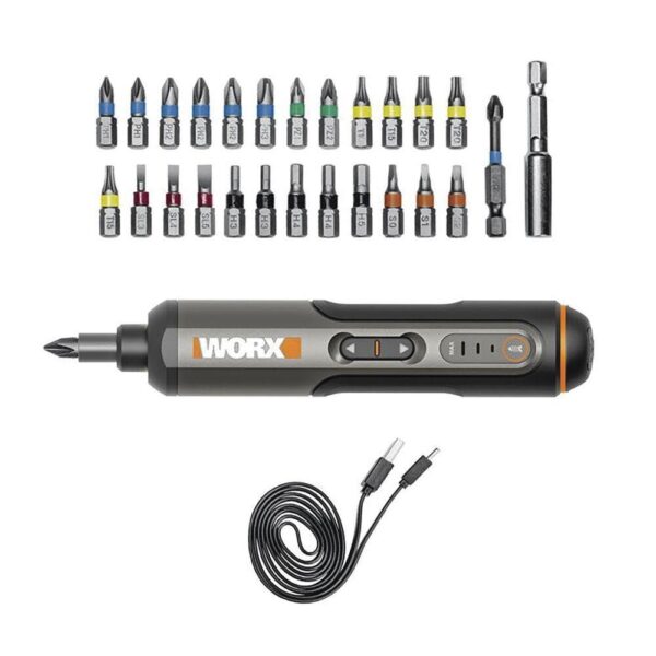 Worx® 4-Volt Cordless 1/4" Screwdriver Kit - 26 Piece