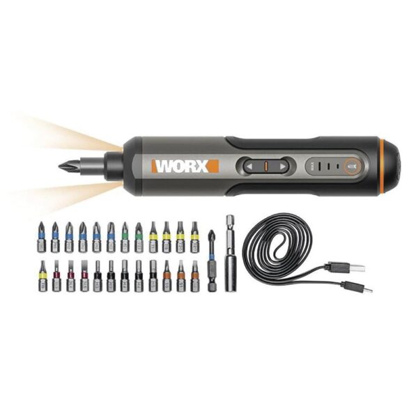 Worx® 4-Volt Cordless 1/4" Screwdriver Kit - 26 Piece