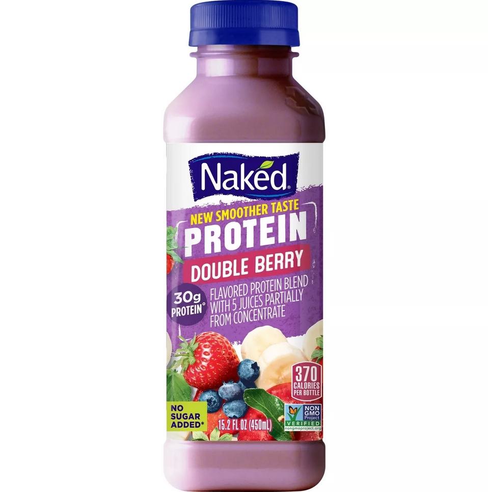 12pks Naked All Natural Protein Zone Double Berry Protein Juice Smoothie 152ozpack Kitchen 1989