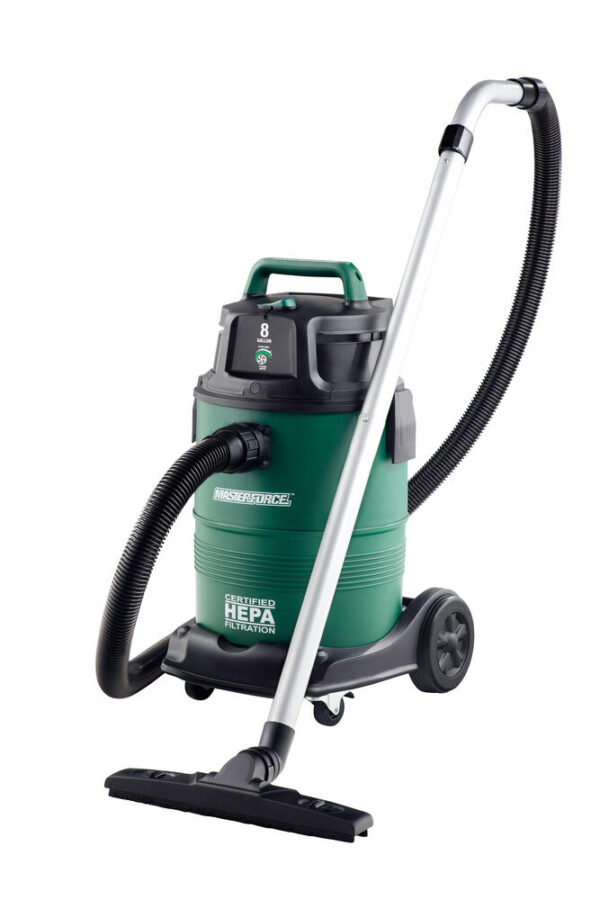 Masterforce 8 Gallon Certified HEPA Wet Dry Shop Vacuum