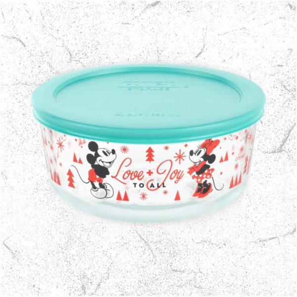 Mickey & Friends™ 8-piece Decorated Glass Storage Container Set, Holiday Edition pyrex