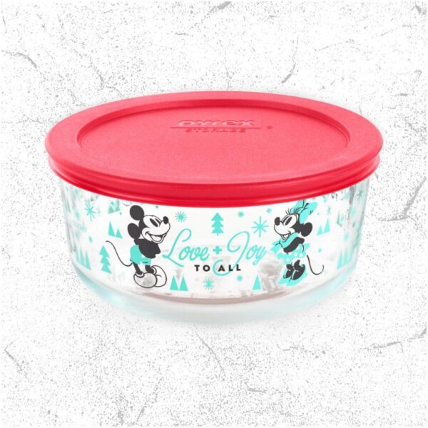 Mickey & Friends™ 8-piece Decorated Glass Storage Container Set, Holiday Edition pyrex