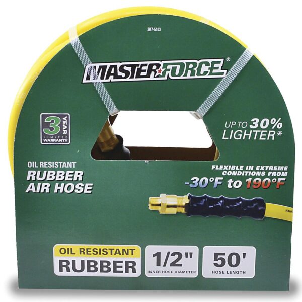 Masterforce® 1/2" x 50' Oil Resistant Rubber Air Hose