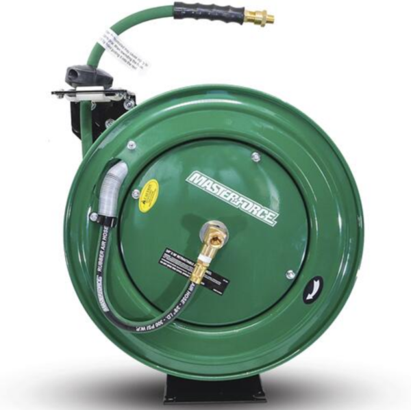 Masterforce® 38 x 50' Heavy Duty Retractable Rubber Air Hose Reel