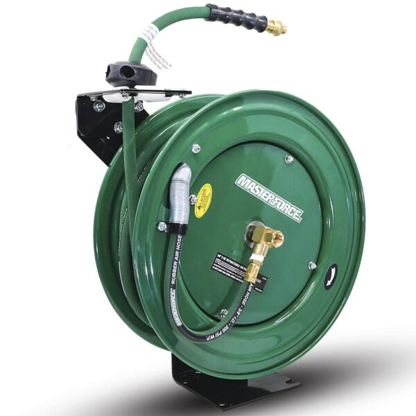 Masterforce® 38 x 50' Heavy Duty Retractable Rubber Air Hose Reel