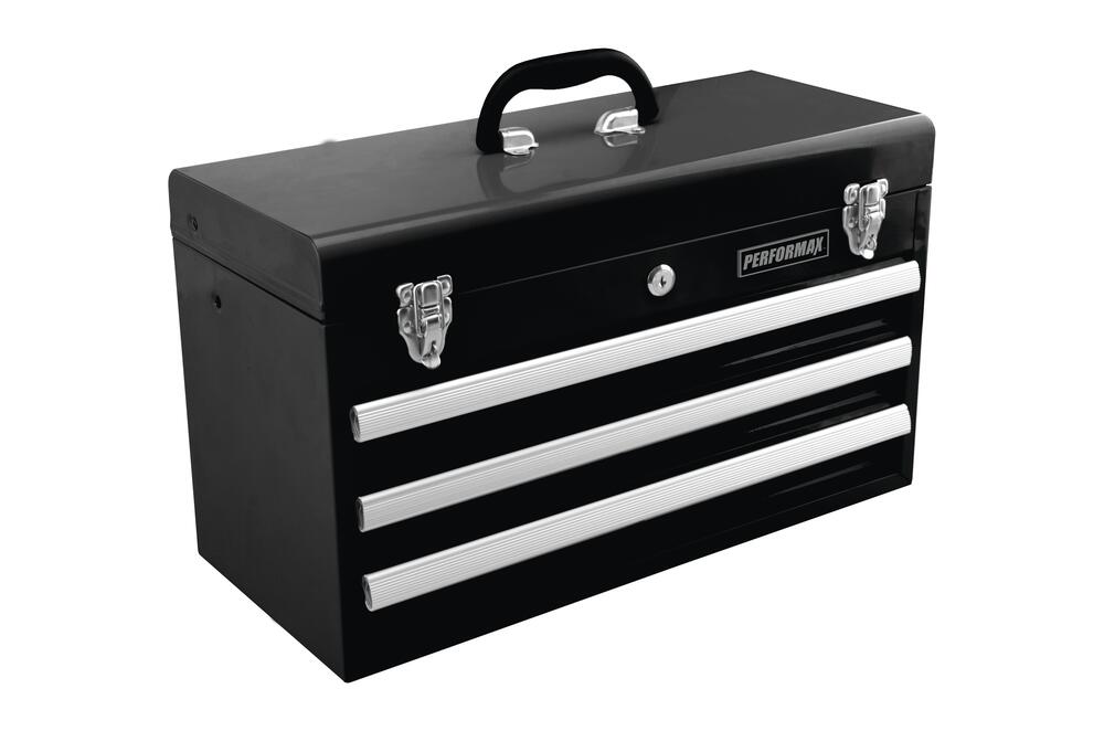 20" Black 3Drawer Steel Tool Box Performax® Kitchen AppliancesAuto