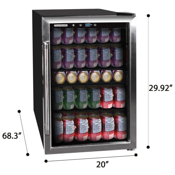 4.4-Cubic-Foot 126-Can Stainless Steel Door Beverage Center Compact Refrigerator Frigidaire