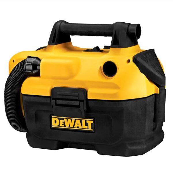 DEWALT 20-Volt Max 2-Gallon Cordless Shop Vacuum Wet Dry Shop Vacuum (Battery Not Included) The DeWalt Wet-Dry Vacuum provides options with a unique cordless/corded design Powered by either 18V or 20V MAX battery or AC outlet Durable, flexible, and easy-to-use 5 ft hose 2 gal tank capacity Washable and reusable HEPA-rated filter traps dust Transport made easy with on-board hose, cord, and accessory storage Includes vacuum, hose, filter, crevice tool attachment, and wide nozzle tool attachment 3-year limited manufacturer's warranty Weight: Approximately: 11.06 pounds