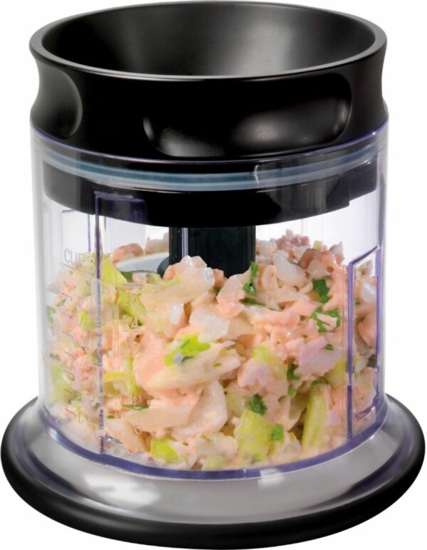 Ninja Master Prep Food Processor Interchangeable 450-watt power pod 48-oz. pitcher for frozen blending and smoothies 40-oz. bowl for food processing and meal preparation 16-oz. chopper bowl for even chopping All jars include convenient storage lids, are dishwasher safe and are BPA free WHAT'S INCLUDED: 450-Watt Power Pod 16-oz. Chopper Bowl 40-oz. Processor Bowl 48-oz. Pitcher Three Splash Guards Three Storage Lids