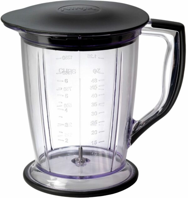 Ninja Master Prep Food Processor Interchangeable 450-watt power pod 48-oz. pitcher for frozen blending and smoothies 40-oz. bowl for food processing and meal preparation 16-oz. chopper bowl for even chopping All jars include convenient storage lids, are dishwasher safe and are BPA free WHAT'S INCLUDED: 450-Watt Power Pod 16-oz. Chopper Bowl 40-oz. Processor Bowl 48-oz. Pitcher Three Splash Guards Three Storage Lids