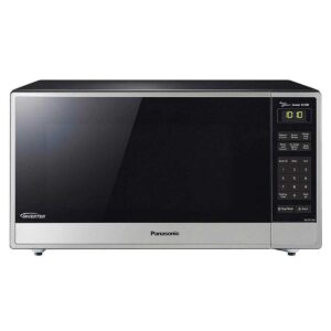 Panasonic 1.6CuFt Countertop Microwave with Genius Inverter Technology, NN-SN755S This sleek, stainless steel 1250W microwave oven by Panasonic makes a stylish and convenient addition to any contemporary kitchen. The 1.6-cubic-foot unit with a 15" turntable is ideal for busy professionals and on-the-go families, the microwave oven provides quick and easy meal preparation and matches with any kitchen décor. Panasonic's Inverter technology delivers even temperature cooking at any power level, which means that even at low power settings, your food will be cooked throughout. The consistent delivery of microwave energy allows delicate foods to simmer without the edges and surfaces overcooking, so foods have the look and taste you expect, without the wait.