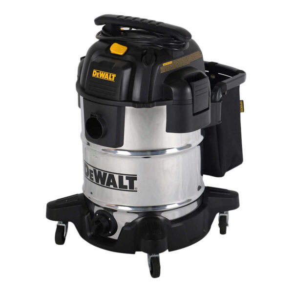 DEWALT 10 Gallon Wet Dry Vacuum This 10 Gallon, 5.0 HP Stainless Steel Wet/Dry Vacuum is rugged, portable, and convenient for quick job site cleanups. With a powerful motor for maximum performance, itdelivers strong suction power for heavy-duty pickup. Use the included cartridge filter for small, dry debris, and wet materials. The sturdy carrying handle makes it easy to take this vacuum to the mess. This vac also features a large on/off switch with water-resistant design for safe and quick access, convenient, built-in 10’ power cord and accessory bag to get all your accessories/tools organized. Swiveling casters provide ease of movement in any direction while a built-in tank drain makes it easy to drain liquids. Ideal for large cleanups on the jobsite Powerful 5.0 peak horsepower motor provides the suction needed for most cleanup jobs Rubberized casters provide easy maneuverability Extra long, 10 ft. power cord with cord wrap helps you reach the mess Crush resistant and flexible hose bends easily to clean every nook and cranny at home, the garage, in the car, and more Built-in blower port powerful enough to blow sawdust and debris from most any workshop Built-in accessory storage bag keeps all accessories neatly organized Large built-in tank drain makes it easy to empty liquids Accessories included: 1-7/8 in. x 7 ft. durable hose, accessory bag, car nozzle ,2 extension wands, disposable filter bag , utility nozzle, floor brush, adaptor, inflation kit, round brush and Clean ConnectTM filter Powerful 5.0 Peak Horsepower Motor Provides the Suction Needed for Most Cleanup Jobs Rubberized Casters Provide Easy Maneuverability Built-in Blower Port Powerful Enough to Blow Sawdust and Debris from Most Any Workshop Large Built-in Tank Drain Makes it Easy to Empty Liquids