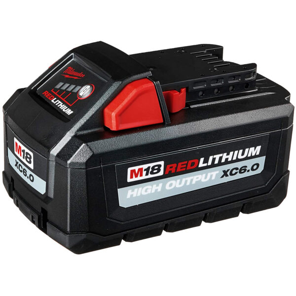 Milwaukee M18 18-Volt Lithium-Ion High Output Battery Pack 6.0 Ah LOUD CLEAR SOUND. BUILT FOR WORK. Featuring a high-performance audio system and rugged design, the M18™ Jobsite Radio is built to amplify and survive the jobsite. Dual speakers and passive radiators combine to produce sharp highs, rich mids, and deep bass at all volumes. Durable metal speaker grills and shock absorbing end caps protect from drops And other harmful jobsite conditions while integrated handles allow for easy transport and storage. Listening options include a digital processor with best-in-class reception and signal clarity or a 3.5mm aux jack for wired playback. A weather-sealed auxiliary compartment protects devices and houses a 2.1A USB charging port. The M18™ Jobsite Radio is powered by all M18™ REDLITHIUM™ Batteries or A/C power. Battery Information The M18 REDLITHIUM HIGH OUTPUT XC6.0 Battery Pack provides 50% more power and runs 50% cooler vs M18 REDLITHIUM XC battery packs. The optimized combination of size and increased power provides a great solution for the entire range of M18 products. It delivers fade free power and runs substantially cooler through heavy applications, allowing tradesmen to push their cordless tools harder and longer than ever before. The M18 REDLITHIUM HIGH OUTPUT XC6.0 provides increased power in extreme cold weather conditions (below 0F / -18C) and delivers more work per charge, driving corded replacement on the jobsite. The REDLITHIUM HIGH OUTPUT XC6.0 battery is fully compatible with 150+ M18 solutions.