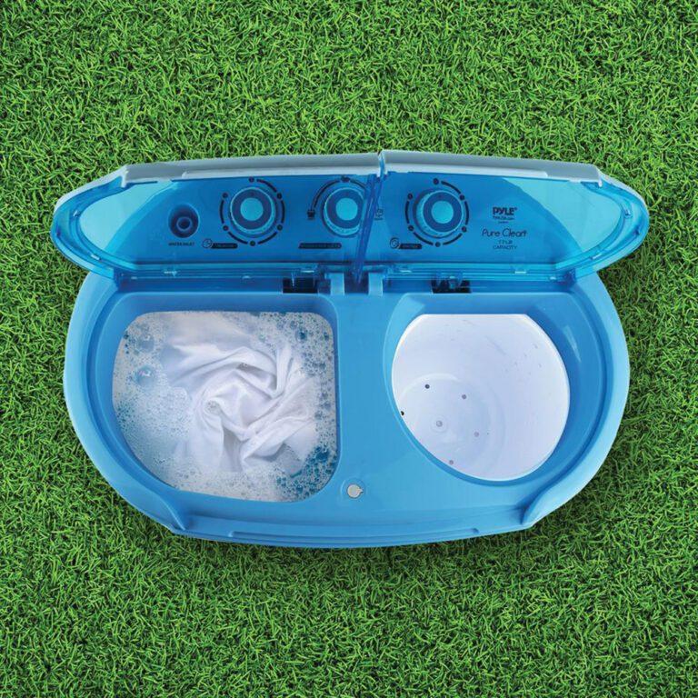 Compact and Portable Washer and Spin Dryer Pure Clean Trust the Pure Clean Compact and Portable Washer and Dryer for easy, energy-efficient operation. Simply insert detergent and water and watch it work thanks to the transparent tub container. It requires no special parts or plumbing, and does not require the dryer to be vented as it is ventless.