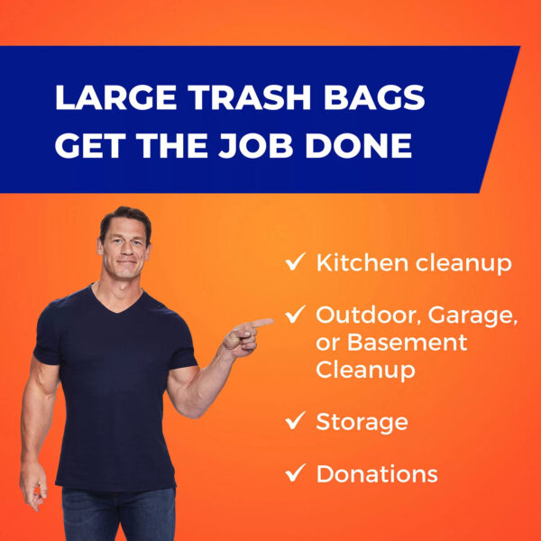 Hefty Ultra Strong 33-Gallon Trash Bags (90 ct.) Contains 180 ultra-strong 33-gallon trash can liners Heavy-duty trash bag for big cleanup jobs 1.05 mil construction ideal for even heavy garbage loads Triple Action Technology allows the bag to stretch to prevent leaks and tears